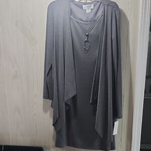 Elegant Gray Women's Sweater Dress By J Howard. Brand New
